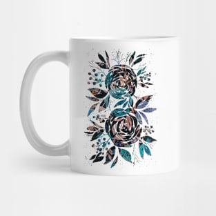 Bluish Watercolor Roses Mug